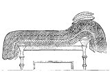 Egyptian bed. Beds were used only by the very rich.